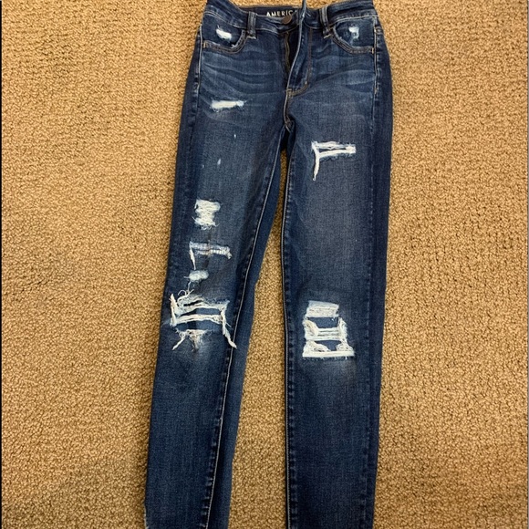 american eagle high rise dark denim jegging - Picture 1 of 6